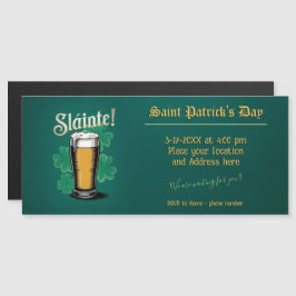Invitación Magnética ¡Slàinte! Pinta de cerveza del Día de San Patricio