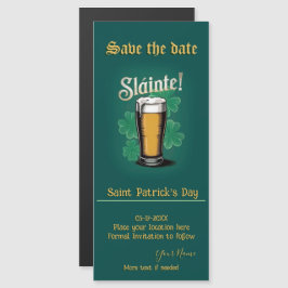 Invitación Magnética ¡Slàinte! Pinta de cerveza del Día de San Patricio