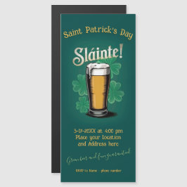 Invitación Magnética ¡Slàinte! Pinta de cerveza del Día de San Patricio
