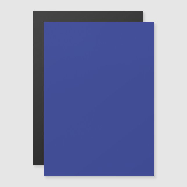 Invitación Magnética Solid Deep Blue Backdrop | Bold Minimalist Design (Anverso/Reverso)