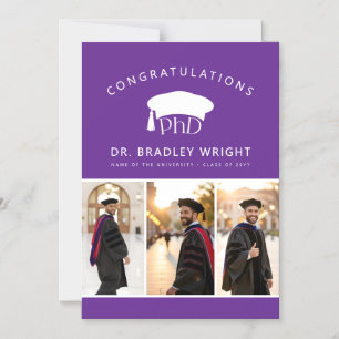 Invitación Magnética Sombrero personalizado de doctorado graduación mag