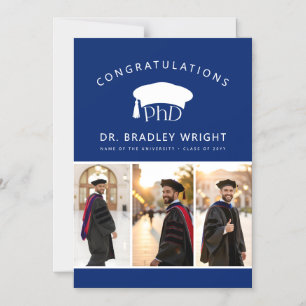 Invitación Magnética Sombrero personalizado de doctorado graduación mag