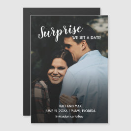 Invitación Magnética Sorpresa Nos Fijamos una Fecha de Boda 
