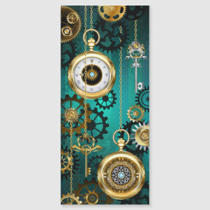 Invitación Magnética Steampunk Jewelry Watch sobre un fondo verde