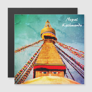 Invitación Magnética Stupa de época - Boudhanath, Katmandú, Nepal