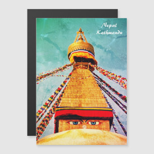 Invitación Magnética Stupa de época - Boudhanath, Katmandú, Nepal