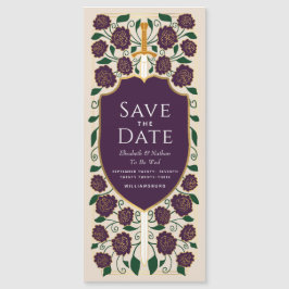 Invitación Magnética Sword & Shield Fantasy medieval Save the Date