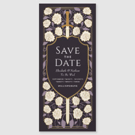 Invitación Magnética Sword & Shield Fantasy medieval Save the Date