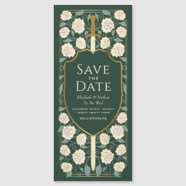 Invitación Magnética Sword & Shield Fantasy medieval Save the Date