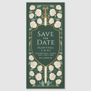 Invitación Magnética Sword & Shield Fantasy medieval Save the Date
