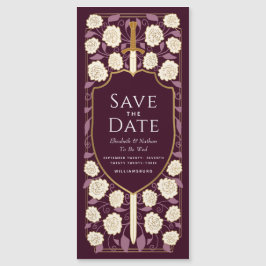 Invitación Magnética Sword & Shield Fantasy medieval Save the Date