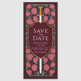 Invitación Magnética Sword & Shield Fantasy medieval Save the Date