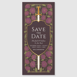 Invitación Magnética Sword & Shield Fantasy medieval Save the Date