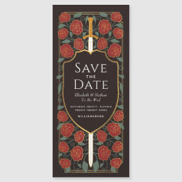 Invitación Magnética Sword & Shield Fantasy medieval Save the Date