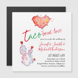 Invitación Magnética Taco Bout Love Modern Fun Fiesta Wedding Invita