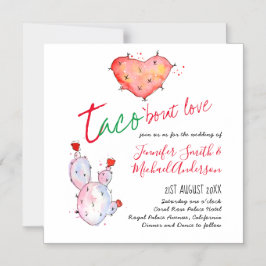 Invitación Magnética Taco Bout Love Modern Fun Fiesta Wedding Invita