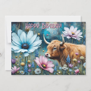 Invitación Magnética Tapiz de Cosmos Coloridos de Vaca de las Tierras A