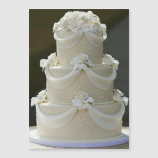 Invitación Magnética Tarta de boda guardar la fecha