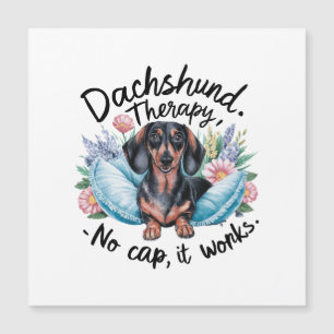 Invitación Magnética Terapia de Dachshund Sin Gorra Funciona