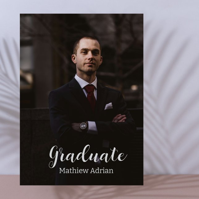 Invitación Magnética Thin Magnetic graduation announcement Card (Subido por el creador)