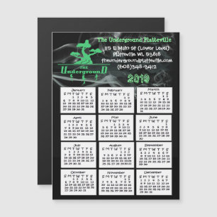 Invitación Magnética Tienda de fumadores Mini Calendario magnético 2019