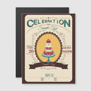 Invitación Magnética Torta para cualquier evento
