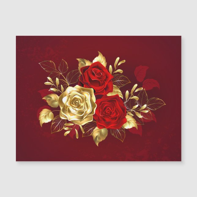 Invitación Magnética Tres Rosas Joyas (Anverso)