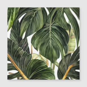 Invitación Magnética Tropical Philodendron in the Style of Jean Triptyc
