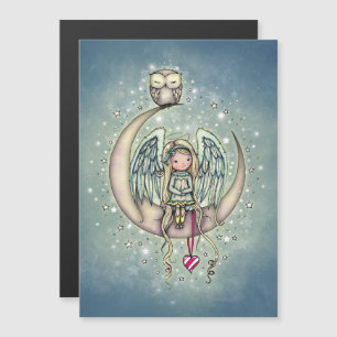 Invitación Magnética Twinkle Little Angel y Arte Ilustrado de Búho