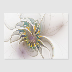 Invitación Magnética Un adorno fractal colorido. Arte de flor abstracta