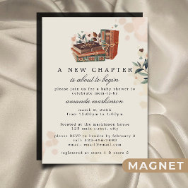 Invitación Magnética Un nuevo capítulo está a punto de comenzar Baby Sh