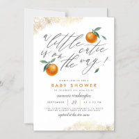 Un pequeño Naranja neutral de Baby Shower