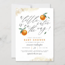Un pequeño Naranja neutral de Baby Shower