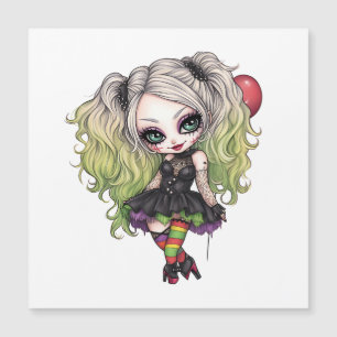 Invitación Magnética Una Colección de Diseños de Halloween de una Chica