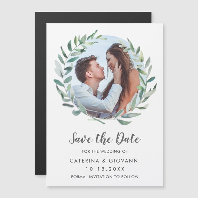 Invitación Magnética Una ruidosa boda de flores en la vegetación salva  (Anverso/Reverso)