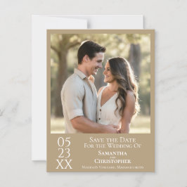 Invitación Magnética Una simple boda moderna salve la foto tan