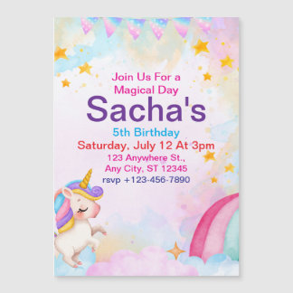Invitación Magnética unicornio