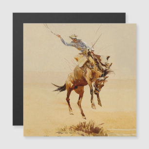 Invitación Magnética Vaquero en un caballo desbocado #2 de Edward Borei