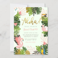 Verde | Aloha Hawaii Tropical Gold Birday Party