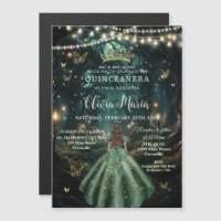 Vestido de Quinceañera Verde Esmeralda Bosque Enca