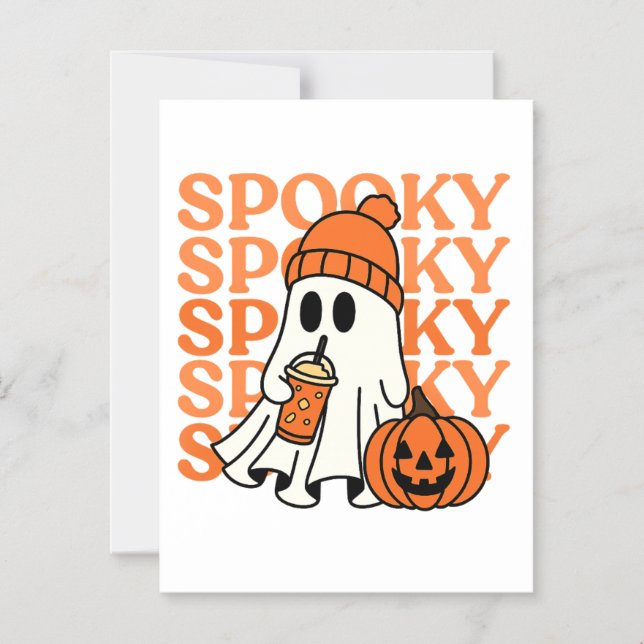 Invitación Magnética Vibraciones de Fantasma Espeluznante (Anverso)