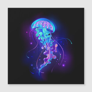 Invitación Magnética Vibrante color Glustre medusas