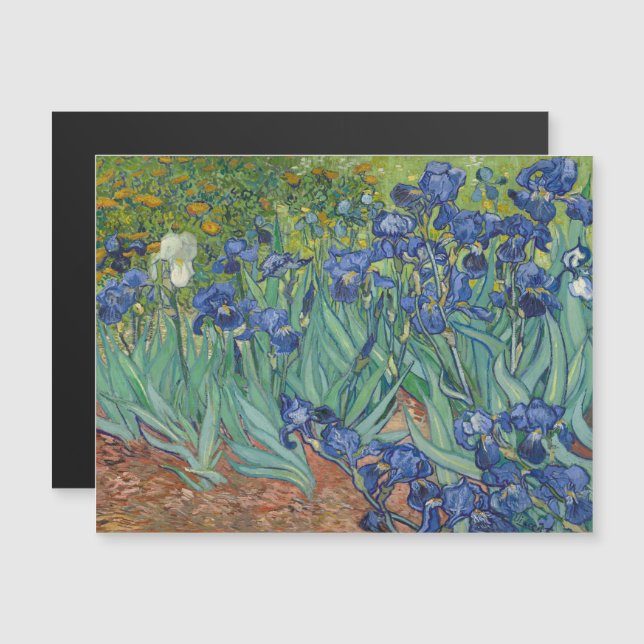 Invitación Magnética Vincent Van Gogh, Irises, Les Iris (Anverso/Reverso)