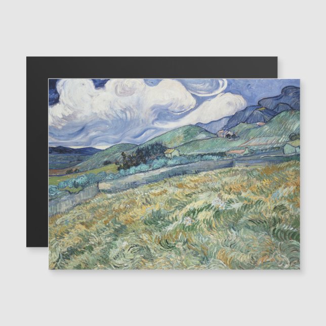 Invitación Magnética Vincent Van Gogh, Paisaje desde Saint-Remy (Anverso/Reverso)