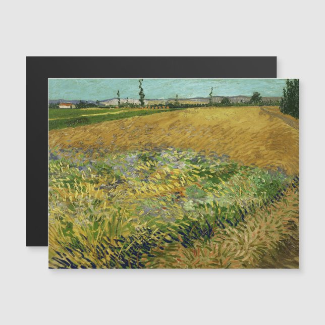 Invitación Magnética Vincent Van Gogh, Wheatfield, Korenveld (Anverso/Reverso)