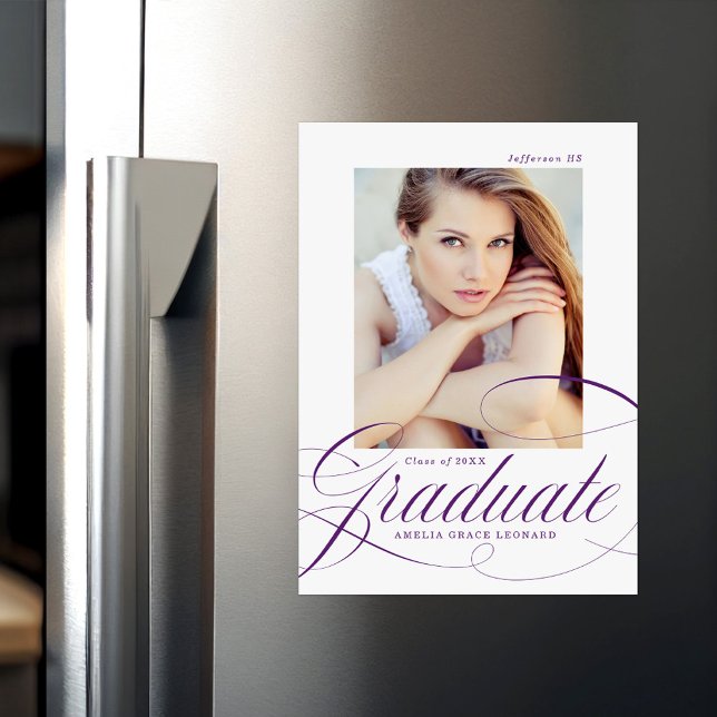 Invitación Magnética Violeta | Graduación fotográfica de Eloquence (Subido por el creador)