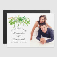 Watercolor Forest Greenery Wedding Save the Date