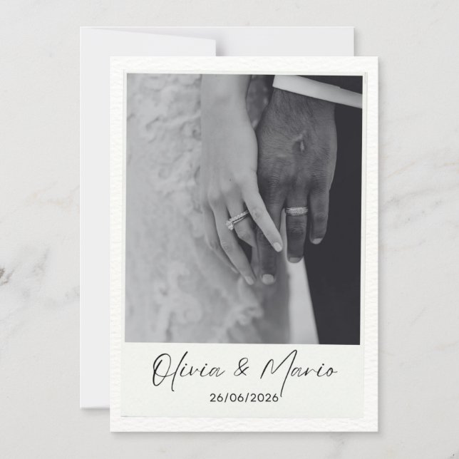 Invitación Magnética wedding card (Anverso)