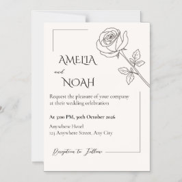 Invitación Magnética Wedding Invitation | Elegant Typographic Design