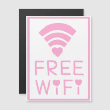 "WIFI LIBRE" en rosa